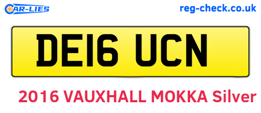 DE16UCN are the vehicle registration plates.