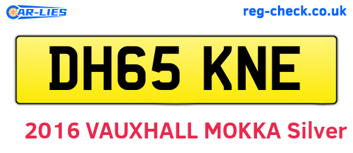 DH65KNE are the vehicle registration plates.