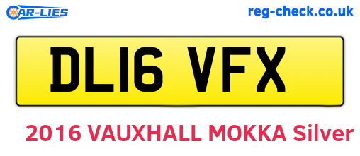 DL16VFX are the vehicle registration plates.