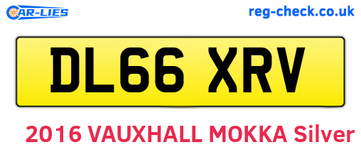 DL66XRV are the vehicle registration plates.