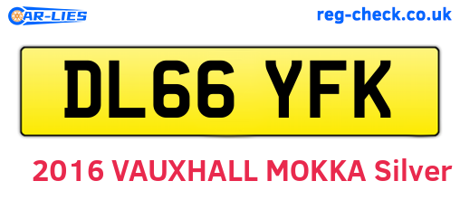DL66YFK are the vehicle registration plates.
