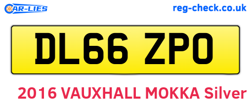 DL66ZPO are the vehicle registration plates.