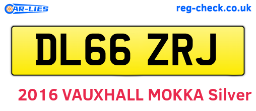 DL66ZRJ are the vehicle registration plates.