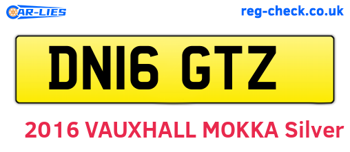 DN16GTZ are the vehicle registration plates.