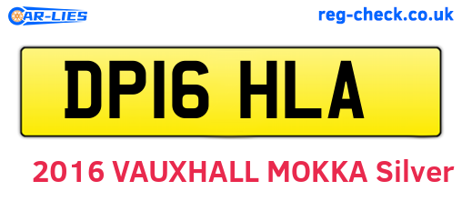 DP16HLA are the vehicle registration plates.