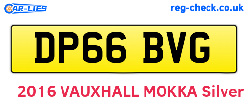 DP66BVG are the vehicle registration plates.