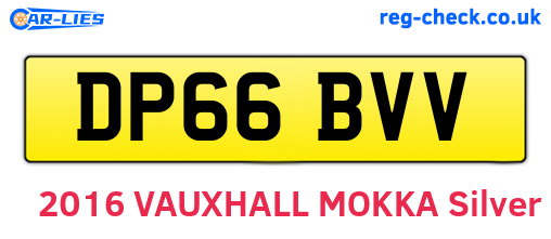 DP66BVV are the vehicle registration plates.