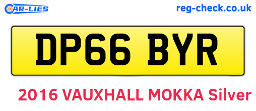 DP66BYR are the vehicle registration plates.
