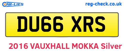 DU66XRS are the vehicle registration plates.
