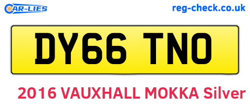 DY66TNO are the vehicle registration plates.