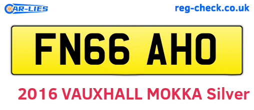FN66AHO are the vehicle registration plates.