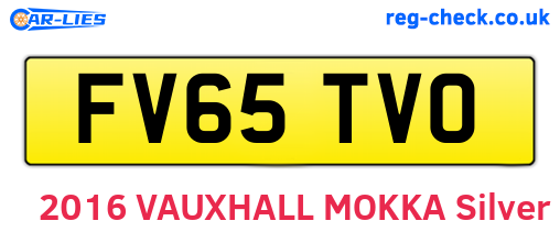 FV65TVO are the vehicle registration plates.