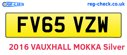 FV65VZW are the vehicle registration plates.