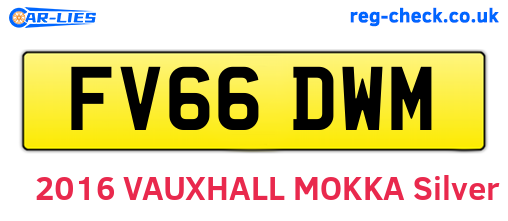 FV66DWM are the vehicle registration plates.