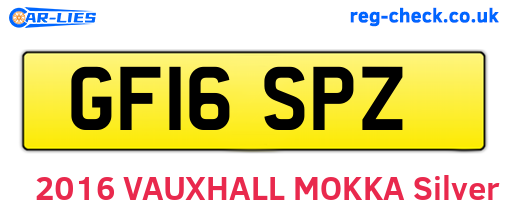 GF16SPZ are the vehicle registration plates.