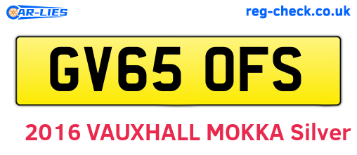GV65OFS are the vehicle registration plates.