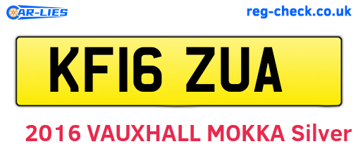 KF16ZUA are the vehicle registration plates.