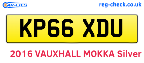 KP66XDU are the vehicle registration plates.