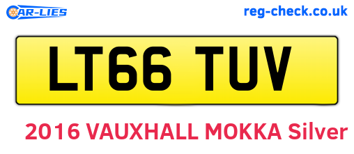 LT66TUV are the vehicle registration plates.