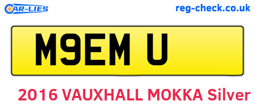M9EMU are the vehicle registration plates.