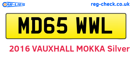 MD65WWL are the vehicle registration plates.