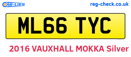 ML66TYC are the vehicle registration plates.