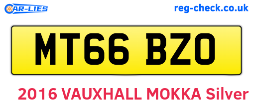 MT66BZO are the vehicle registration plates.