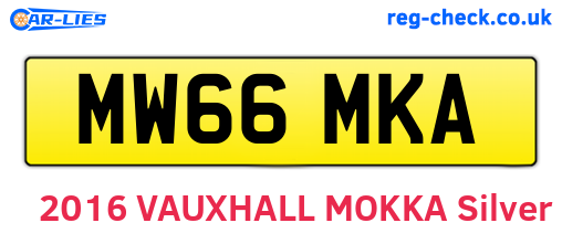 MW66MKA are the vehicle registration plates.