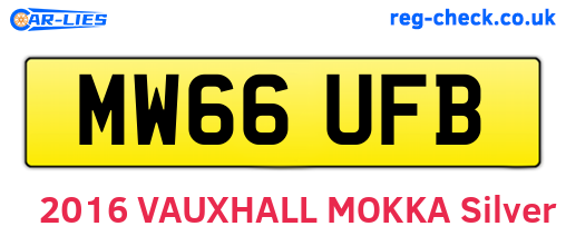 MW66UFB are the vehicle registration plates.