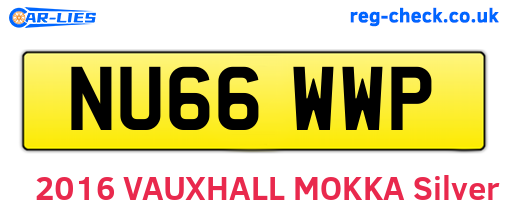 NU66WWP are the vehicle registration plates.