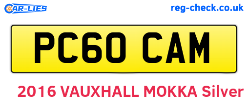 PC60CAM are the vehicle registration plates.