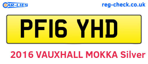 PF16YHD are the vehicle registration plates.