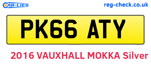 PK66ATY are the vehicle registration plates.