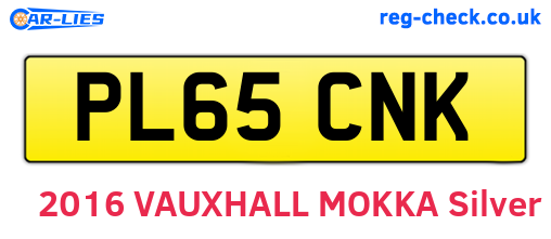 PL65CNK are the vehicle registration plates.