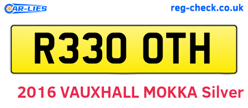 R330OTH are the vehicle registration plates.