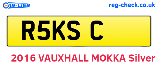 R5KSC are the vehicle registration plates.