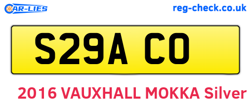 S29ACO are the vehicle registration plates.