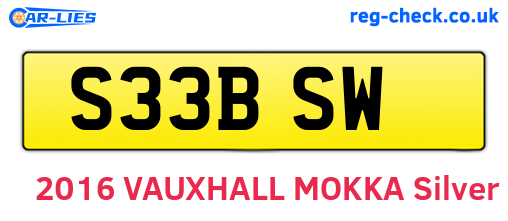 S33BSW are the vehicle registration plates.