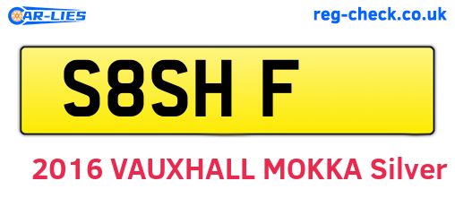S8SHF are the vehicle registration plates.