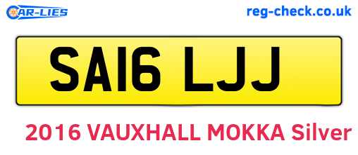 SA16LJJ are the vehicle registration plates.