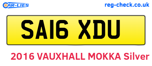 SA16XDU are the vehicle registration plates.