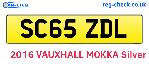 SC65ZDL are the vehicle registration plates.