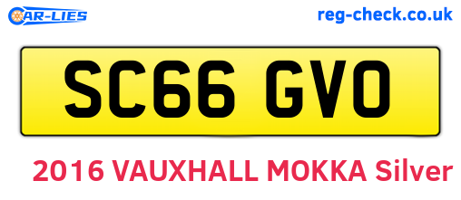 SC66GVO are the vehicle registration plates.