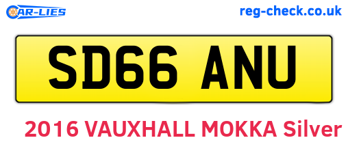 SD66ANU are the vehicle registration plates.