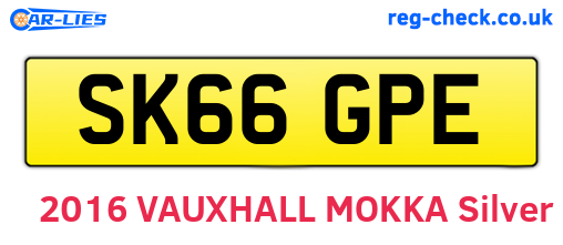 SK66GPE are the vehicle registration plates.