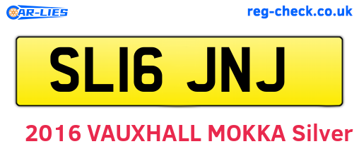 SL16JNJ are the vehicle registration plates.