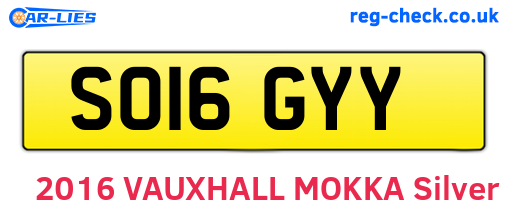 SO16GYY are the vehicle registration plates.