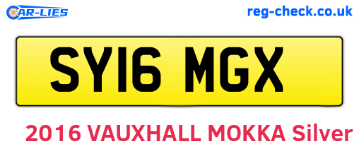 SY16MGX are the vehicle registration plates.