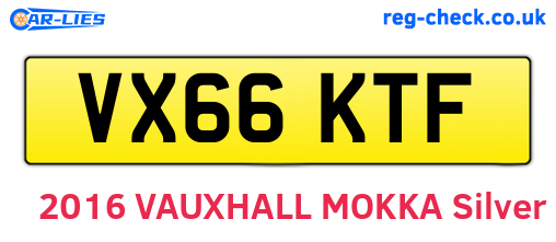 VX66KTF are the vehicle registration plates.