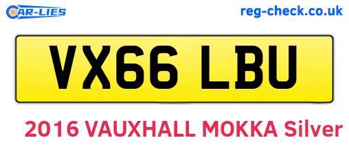 VX66LBU are the vehicle registration plates.